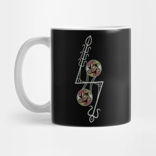 Pictish Double Disc Z Rod with Taranis Mug